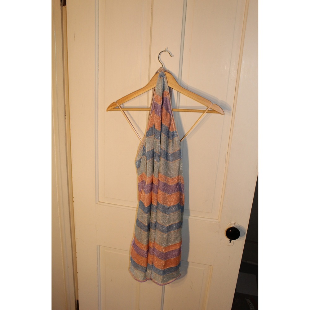 SUBOO - KIKI CHEVRON HALTER MINI DRESS Size Medium NWT - Picture 3 of 4